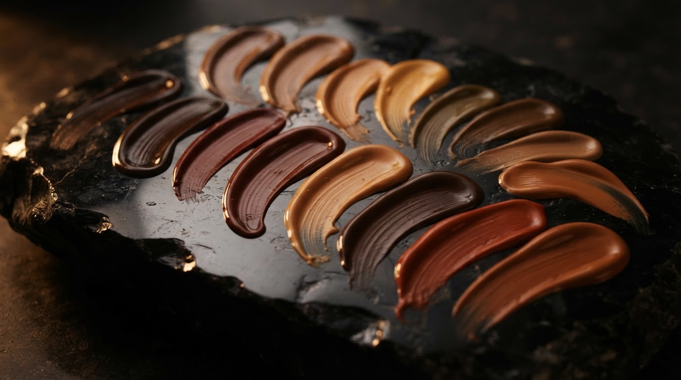Foundation shade swatches