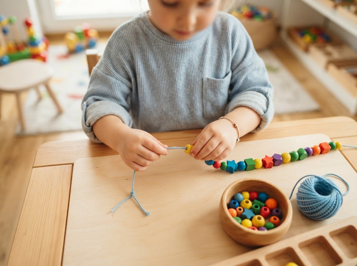 Child doing occupational therapy fine motor activity