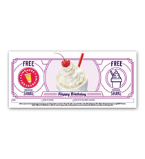 Happy Birthday Shake - FREE Medium Shake