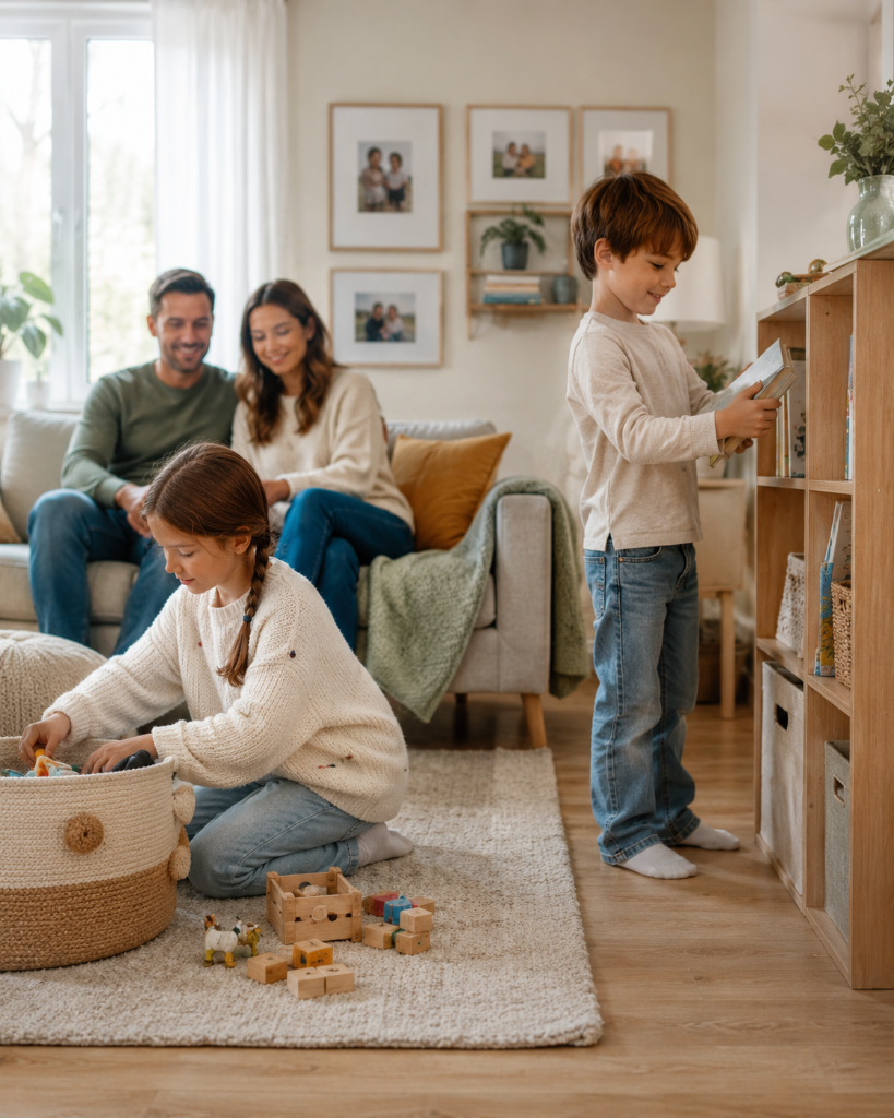 Cozy family moment