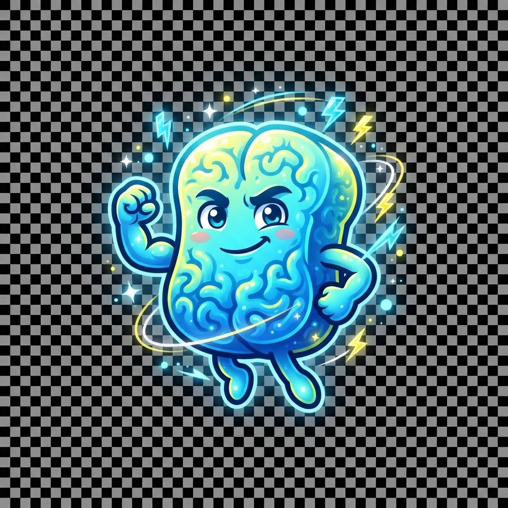 SpongeMind AI mascot, a cute sponge soaking up knowledge
