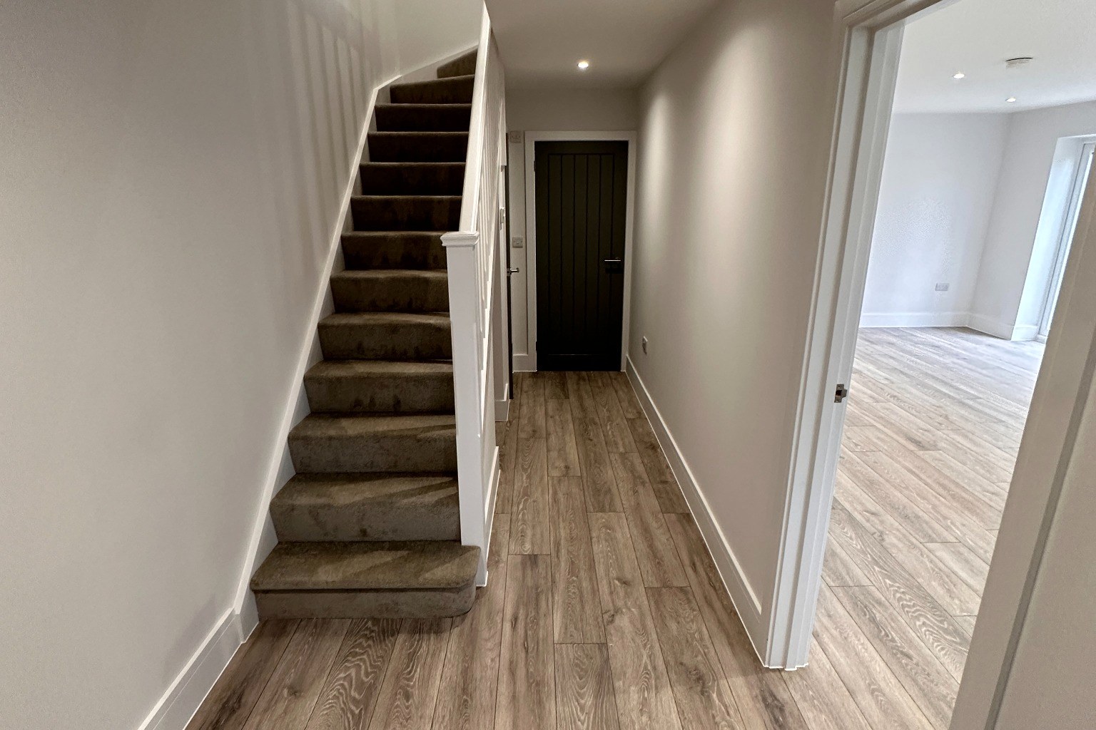 Entrance hallway with staircase.