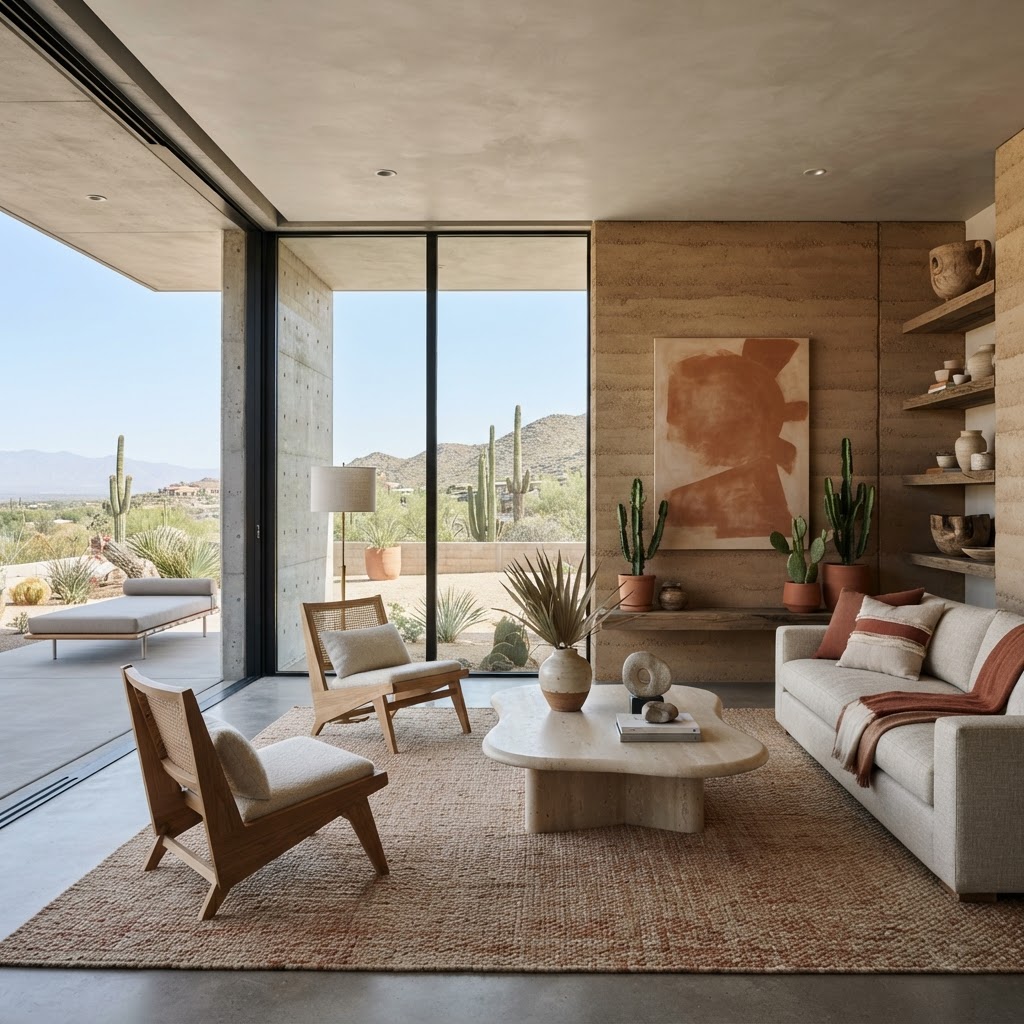 Desert Modern Interior Design Desert Modern interior design — Decor Style Inspector room analysis