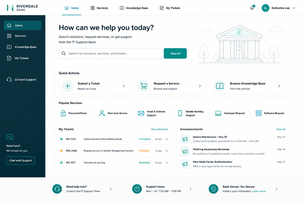 Banking portal