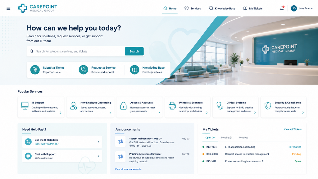 CarePoint Medical Group Portal