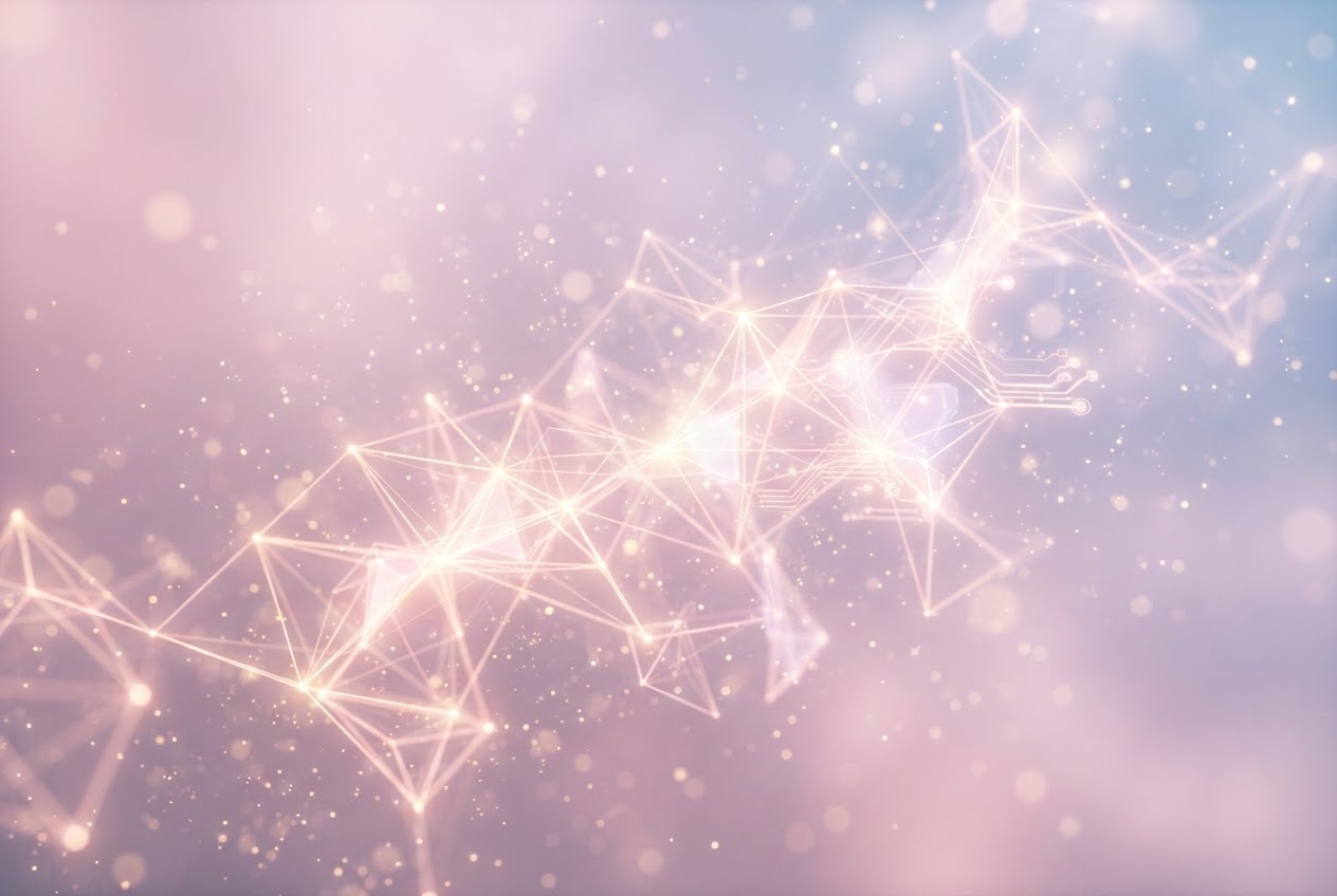 Abstract light structures representing digital services