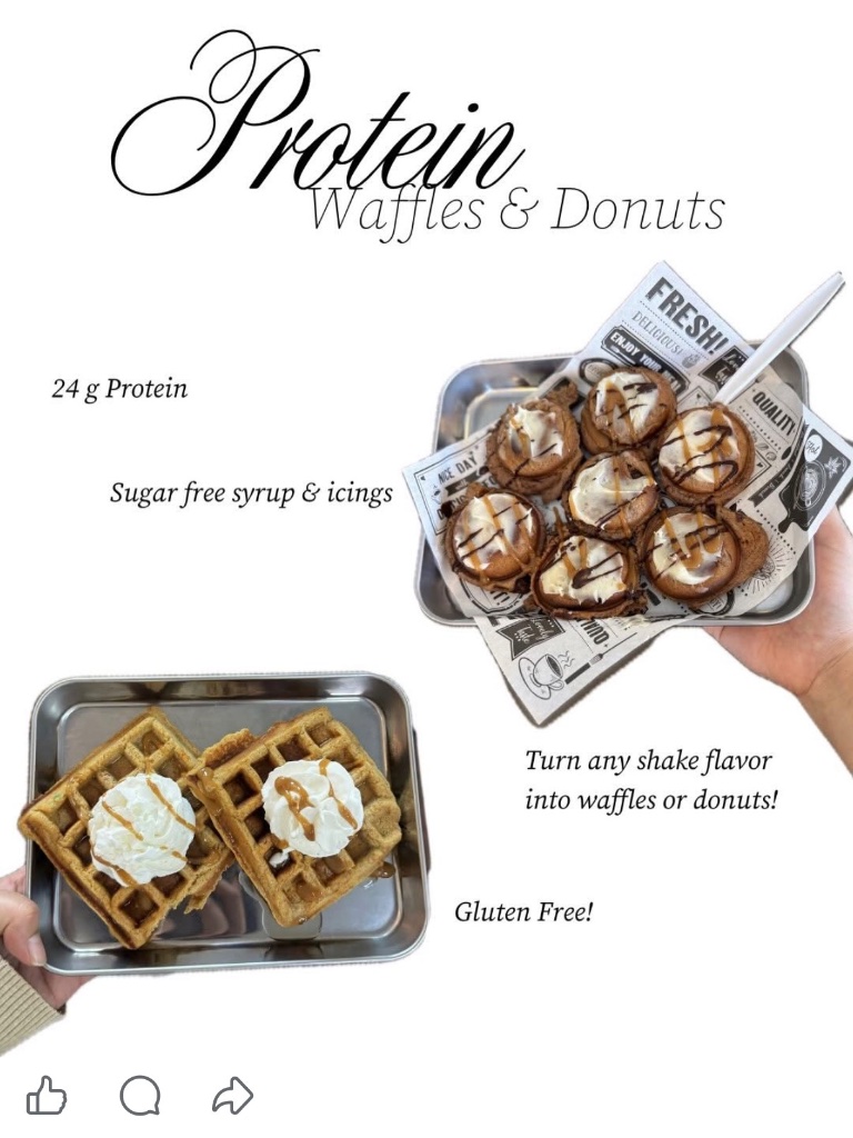 Protein Waffles & Donuts — 24g protein, gluten free, sugar free syrup