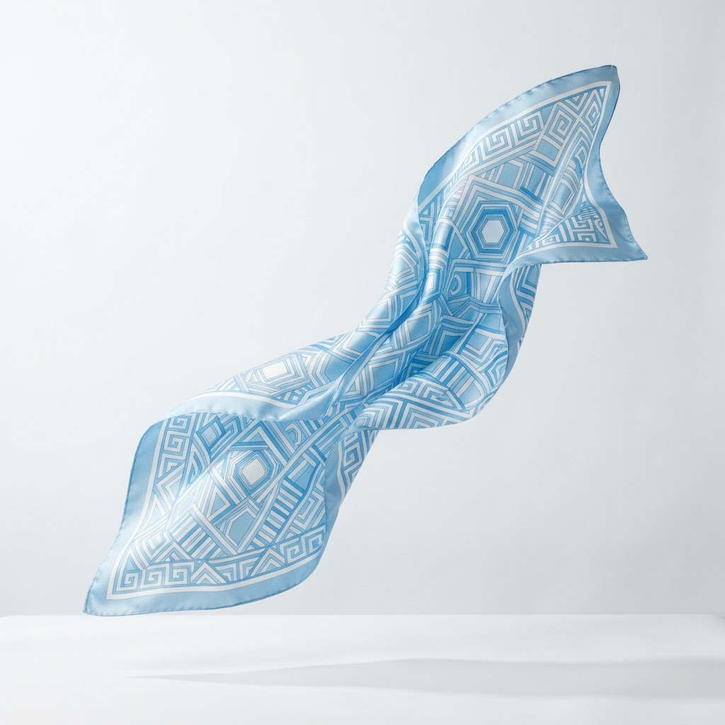 Silk Geometric Scarf