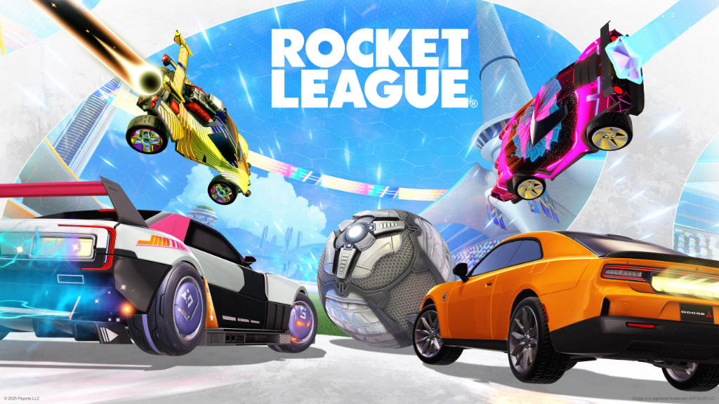 Rocket League - affrontement de voitures sur le terrain