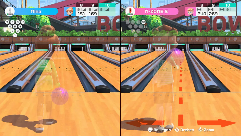 Nintendo Switch Sports - épreuve de bowling pendant LEVEL UP