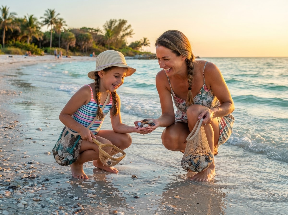 Shelling on Sanibel Island world-famous beaches