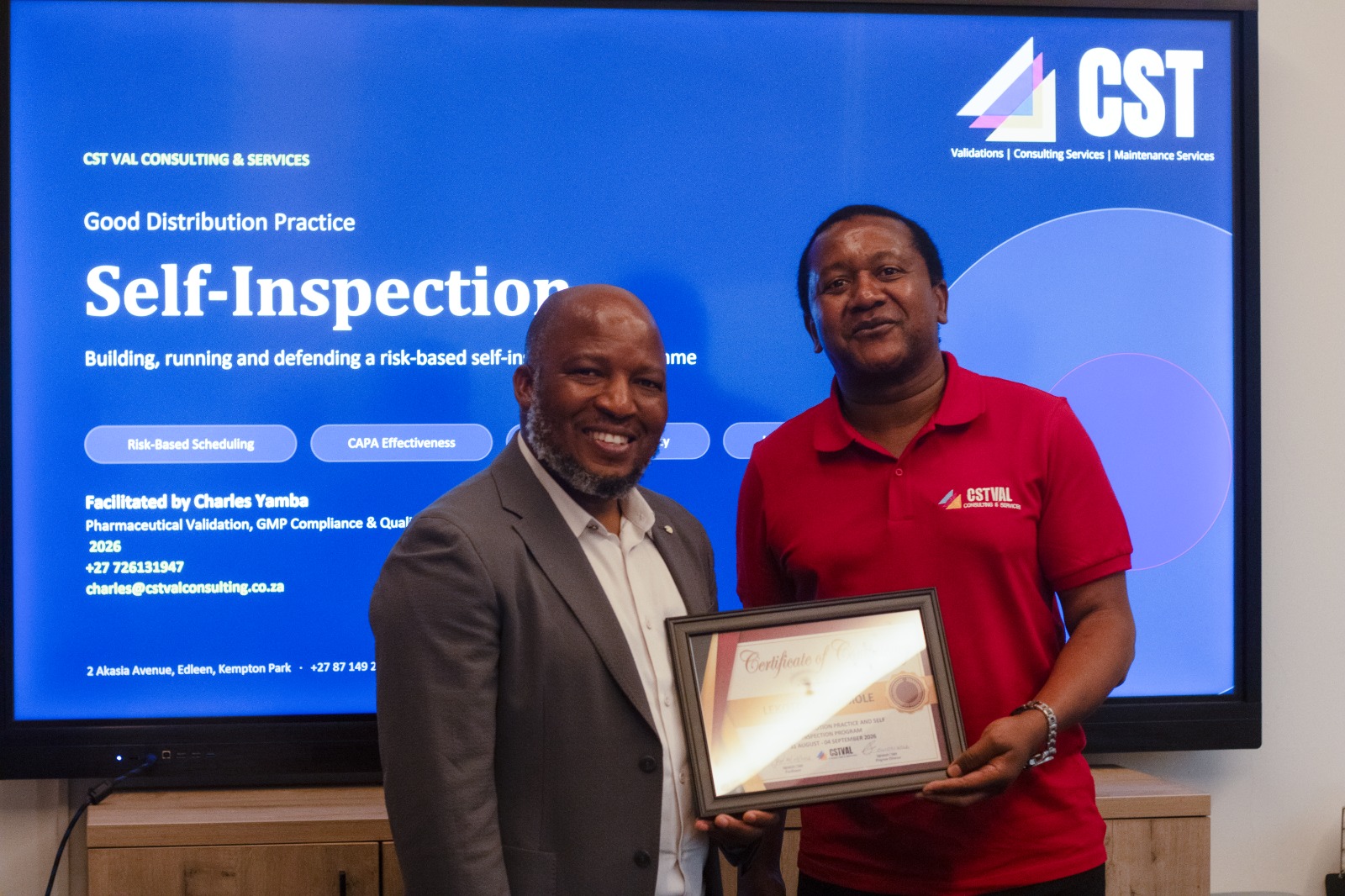 Certificate of Competency awarded to Lekotoane Namole