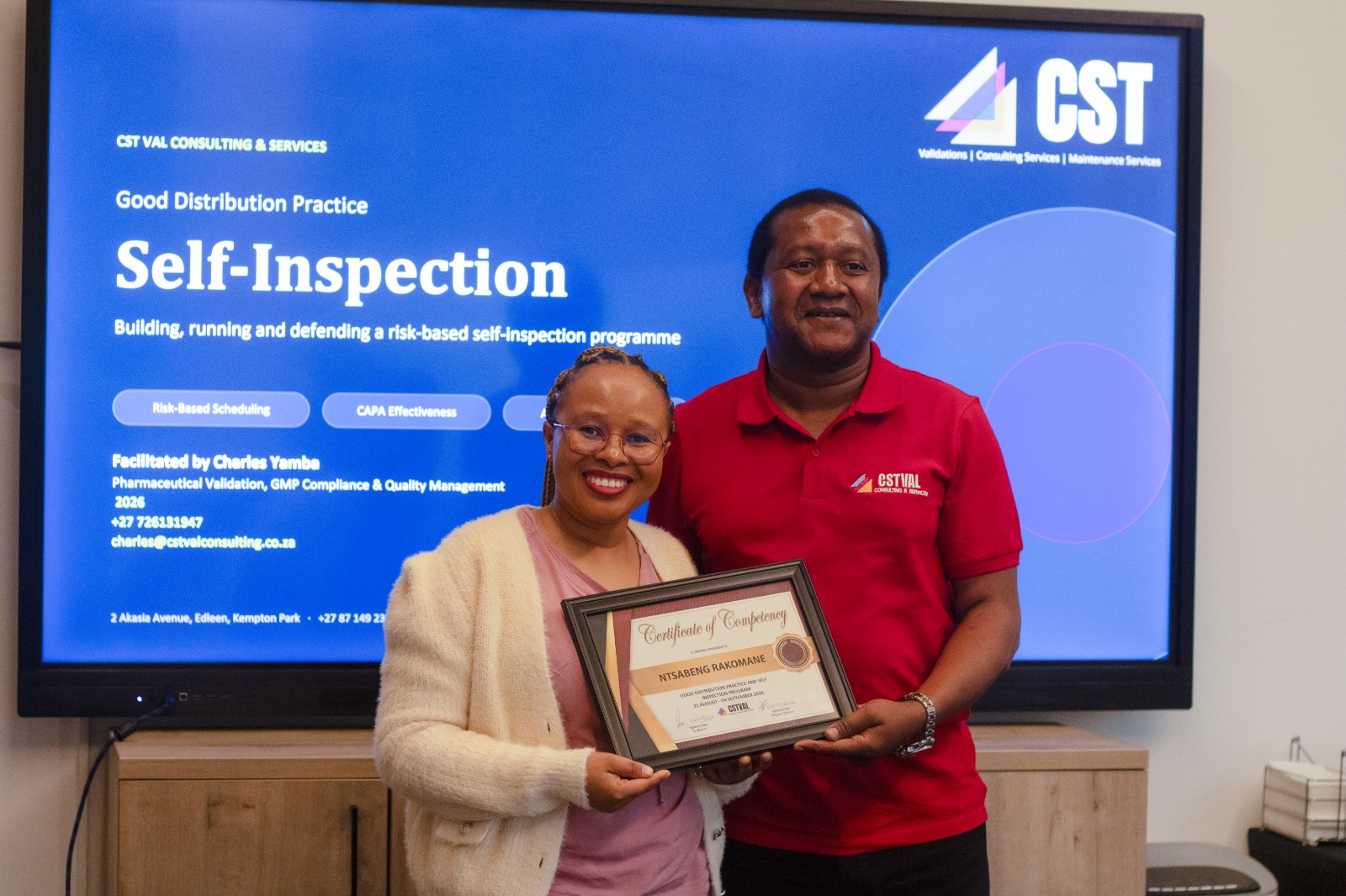 Certificate of Competency awarded to Ntsabeng Rakomane