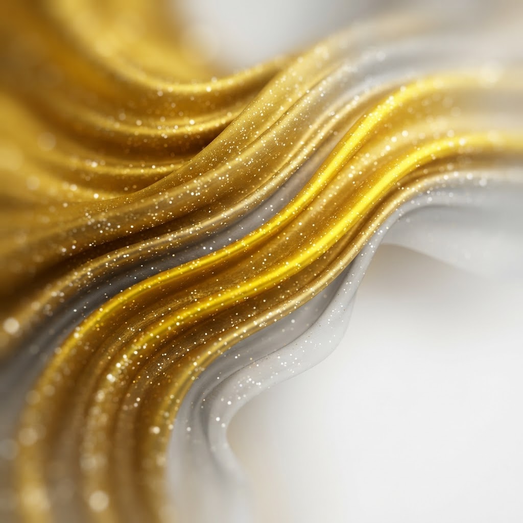 Flowing gold texture representing steady growth