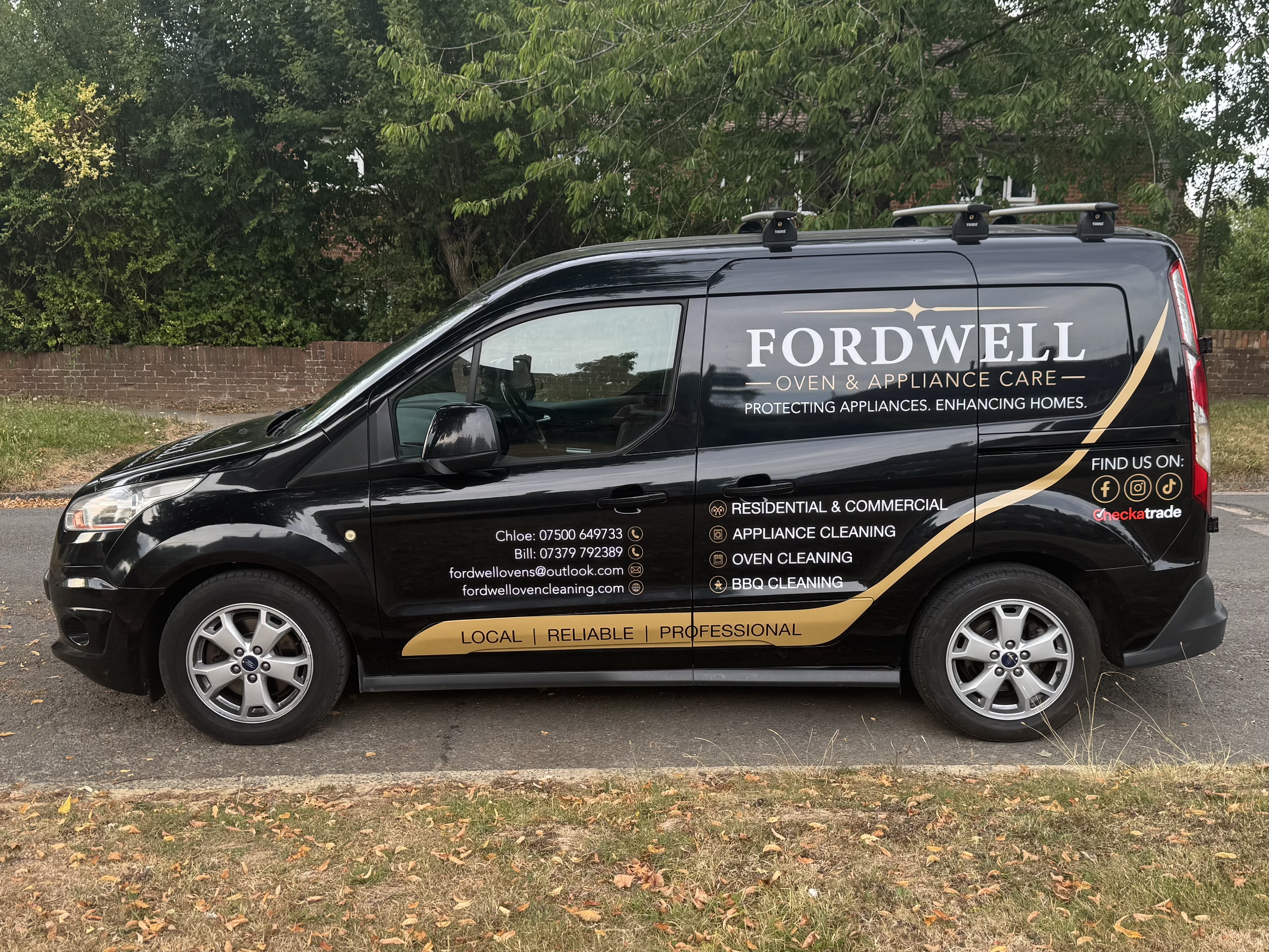 Fordwell Oven & Appliance Care sign-written van — Local, Reliable, Professional