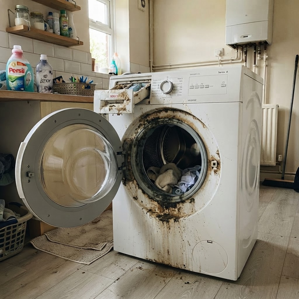 Washing machine before cleaning