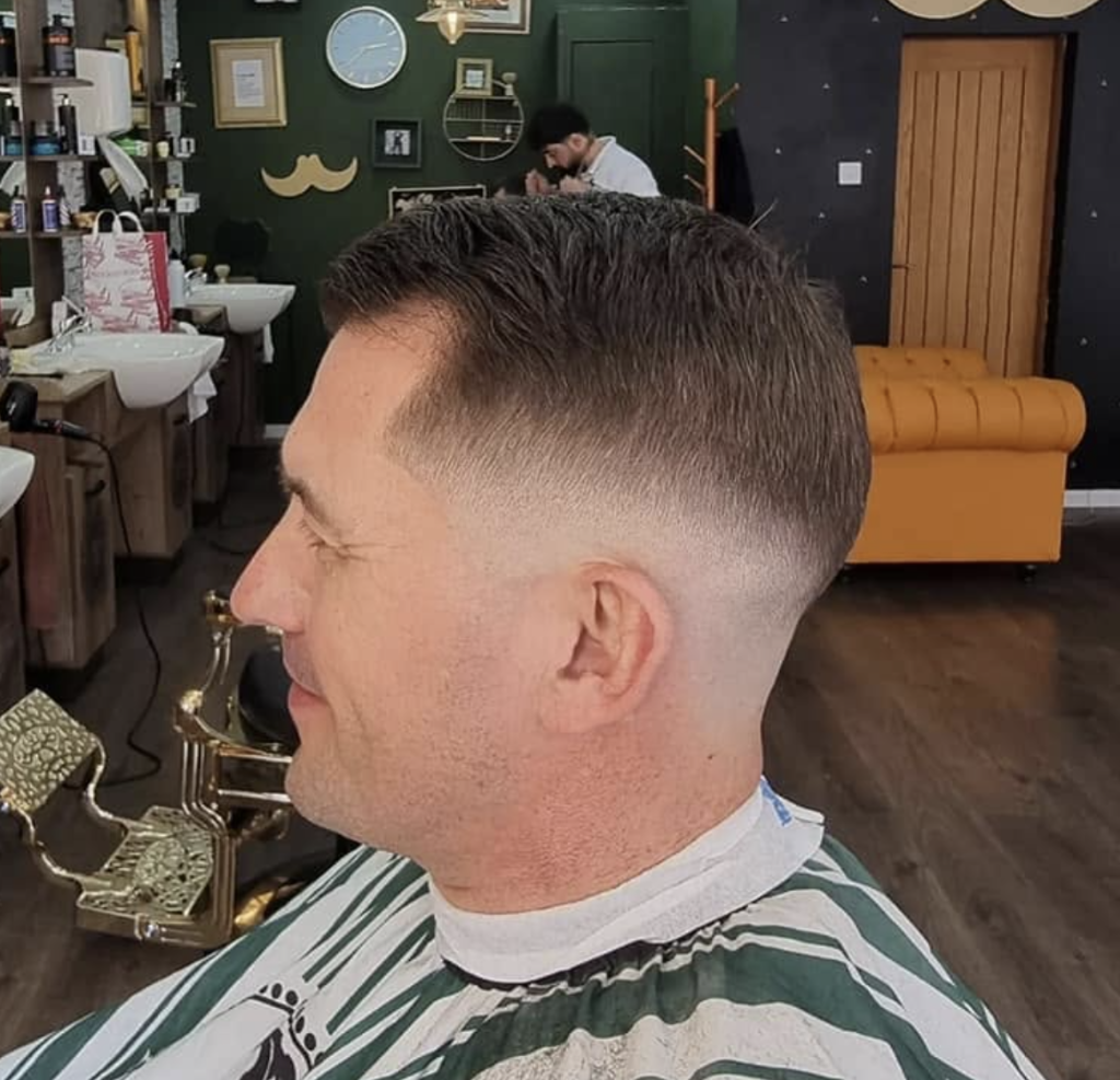 Skin fade haircut with beard trim and grooming at VIP Cut Barber