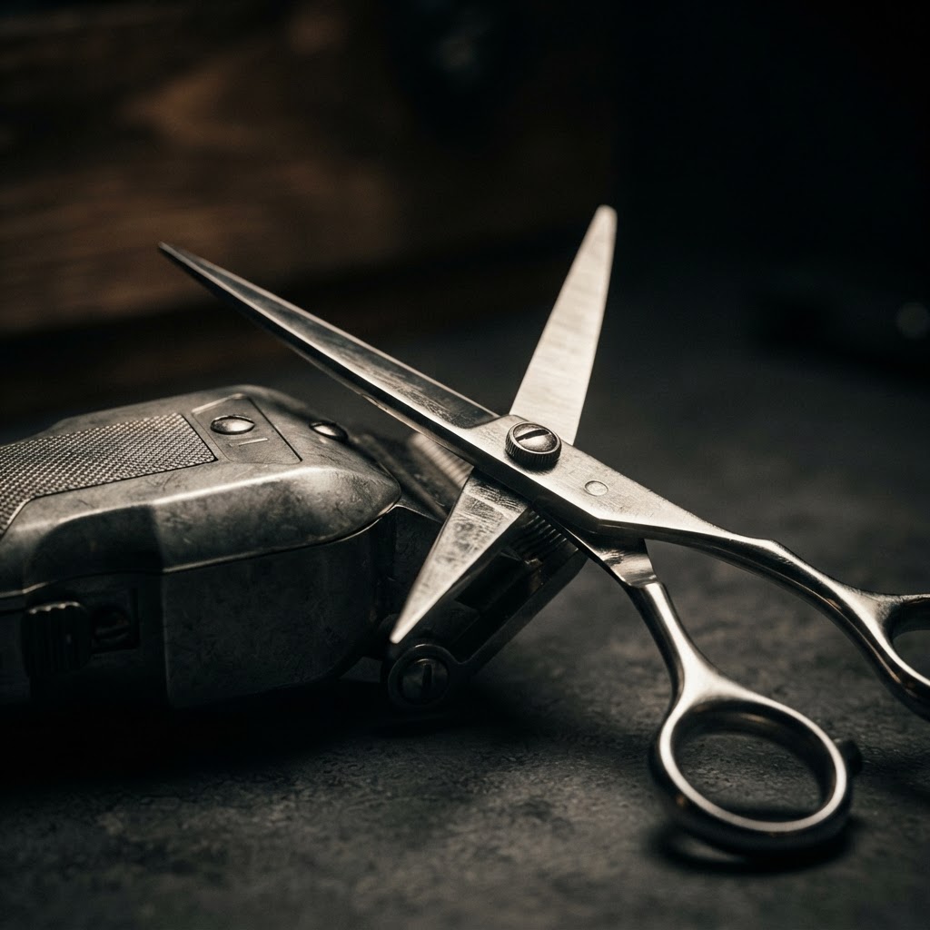Mobile Barbers abstract industrial texture