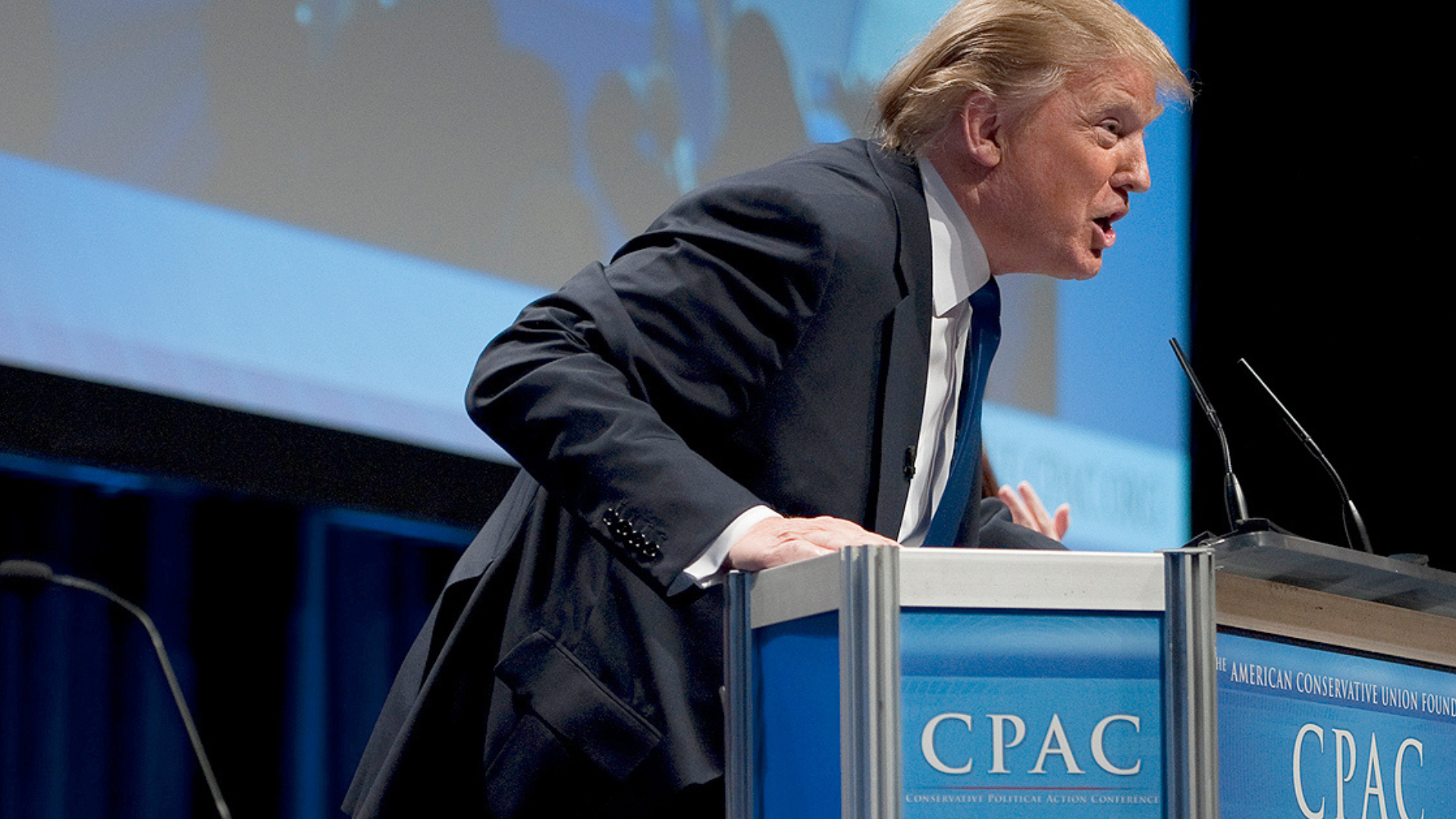 An energized conservative political conference audience