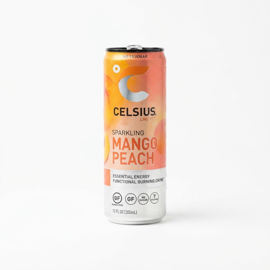 Celsius Mango Peach 12oz Can