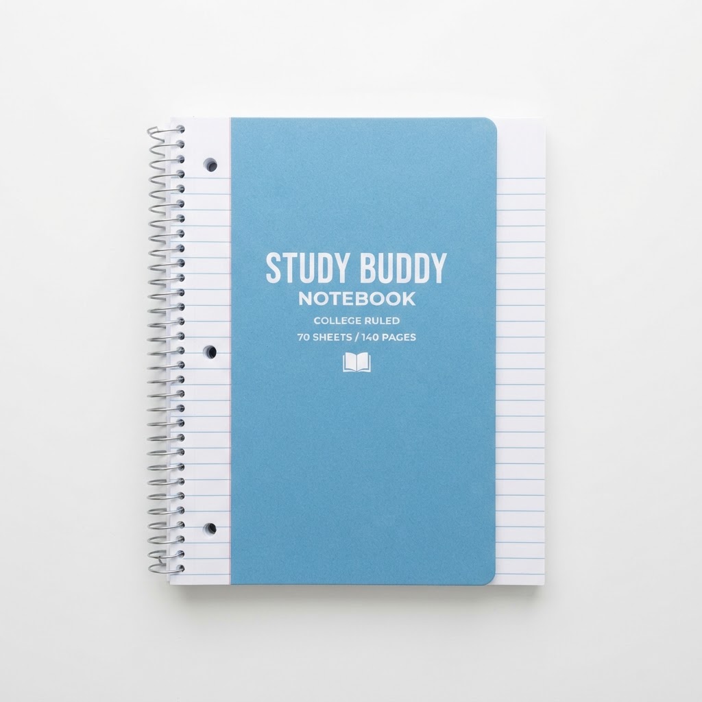 Spiral Notebook, College Ruled, 70 Sheets