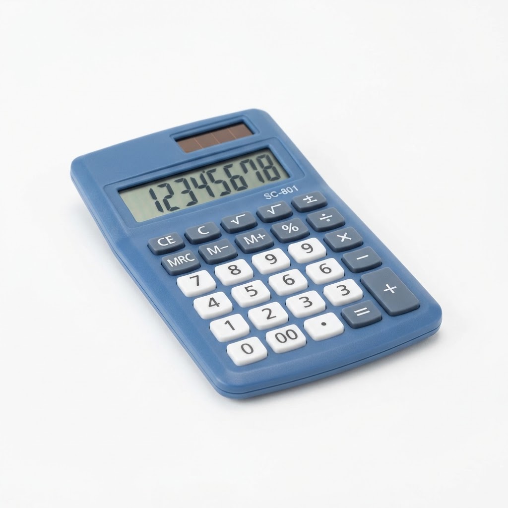 Basic Calculator, 8-Digit, Solar Powered