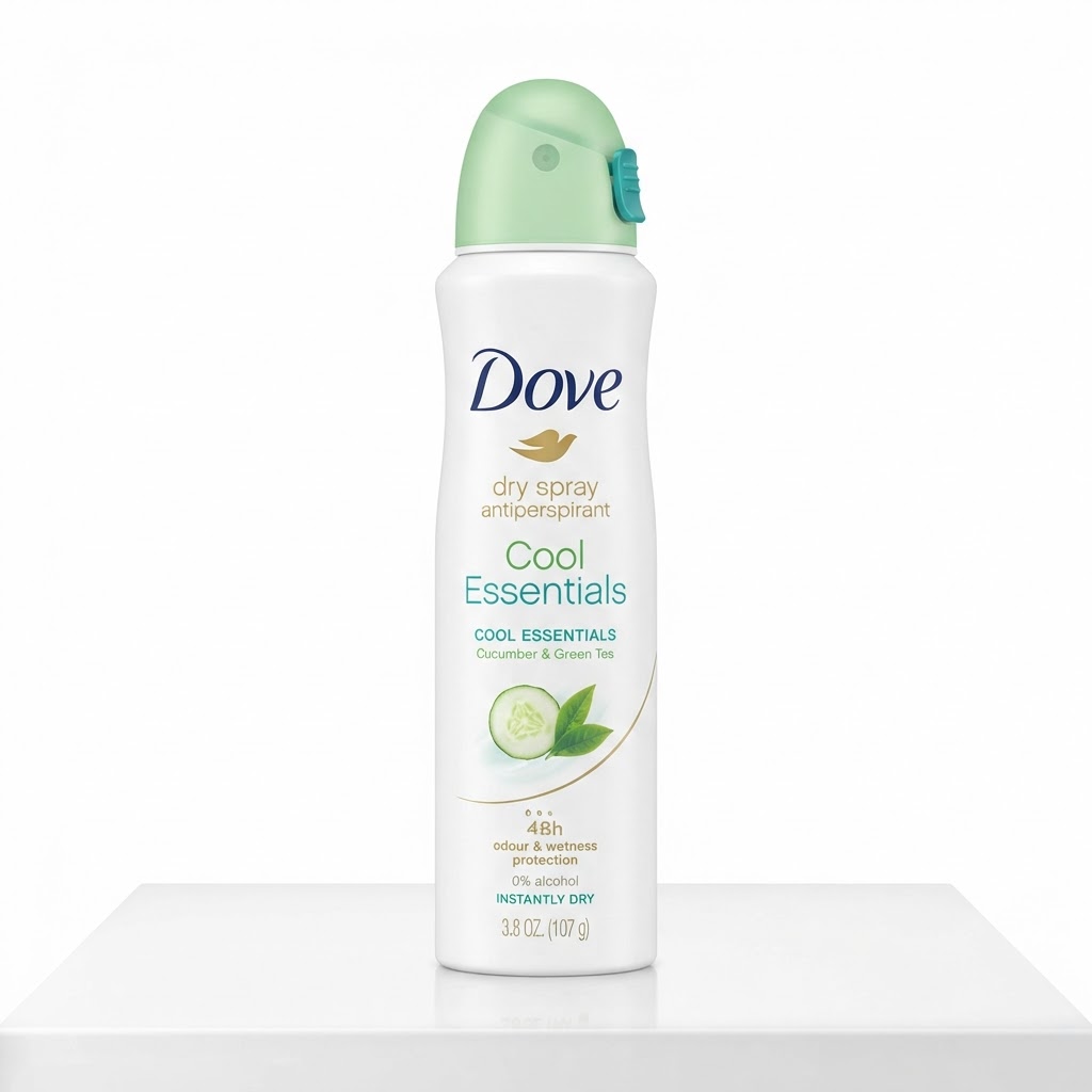 DOVE COOL ESSENTIALS DRY SPRAY ANTIPERSPIRANT 3.8OZ