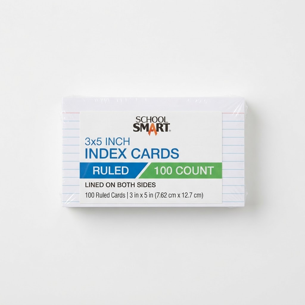 Index Cards, 3x5, Ruled, 100-Pack