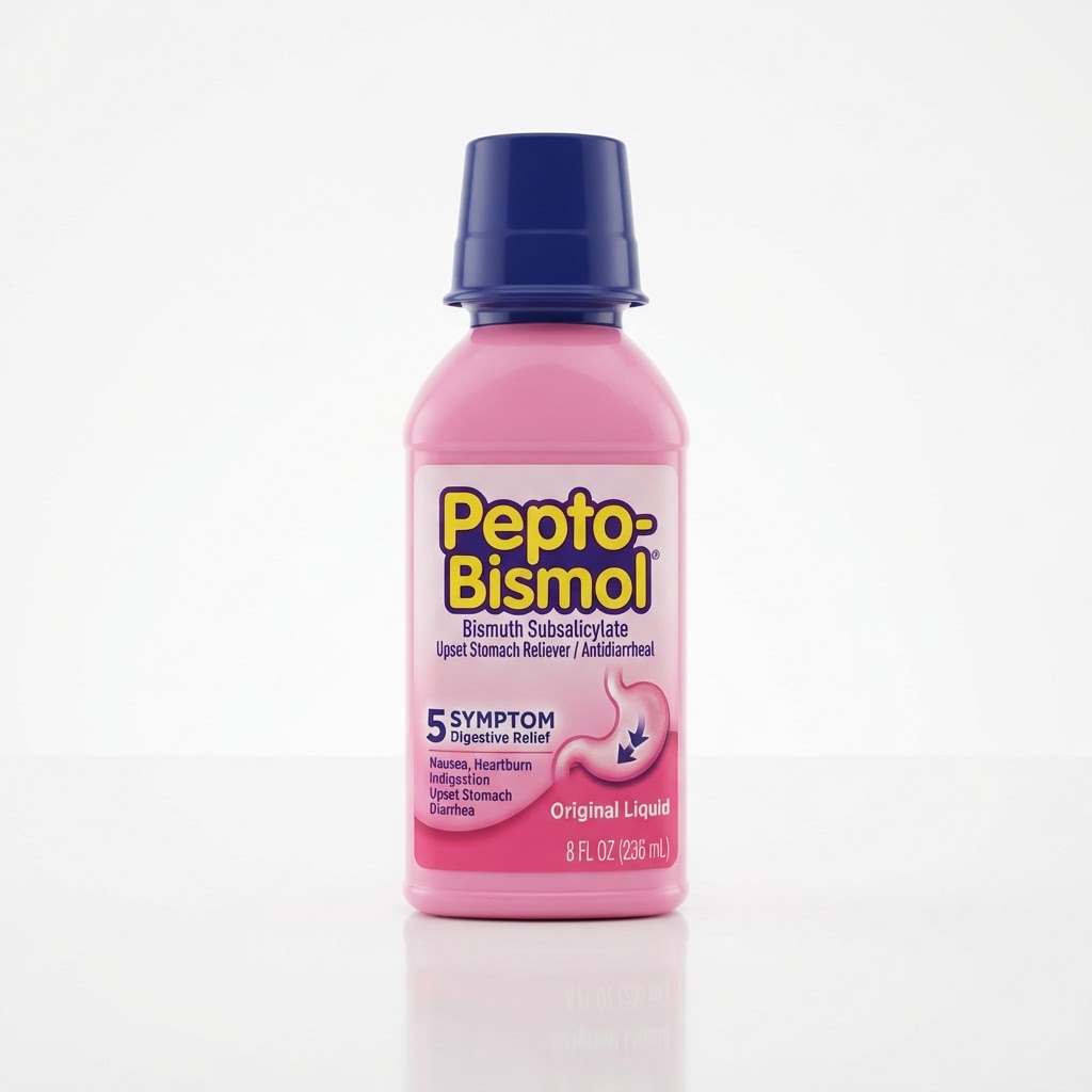 Stomach Relief — Bismuth (Pepto-Bismol-style)
