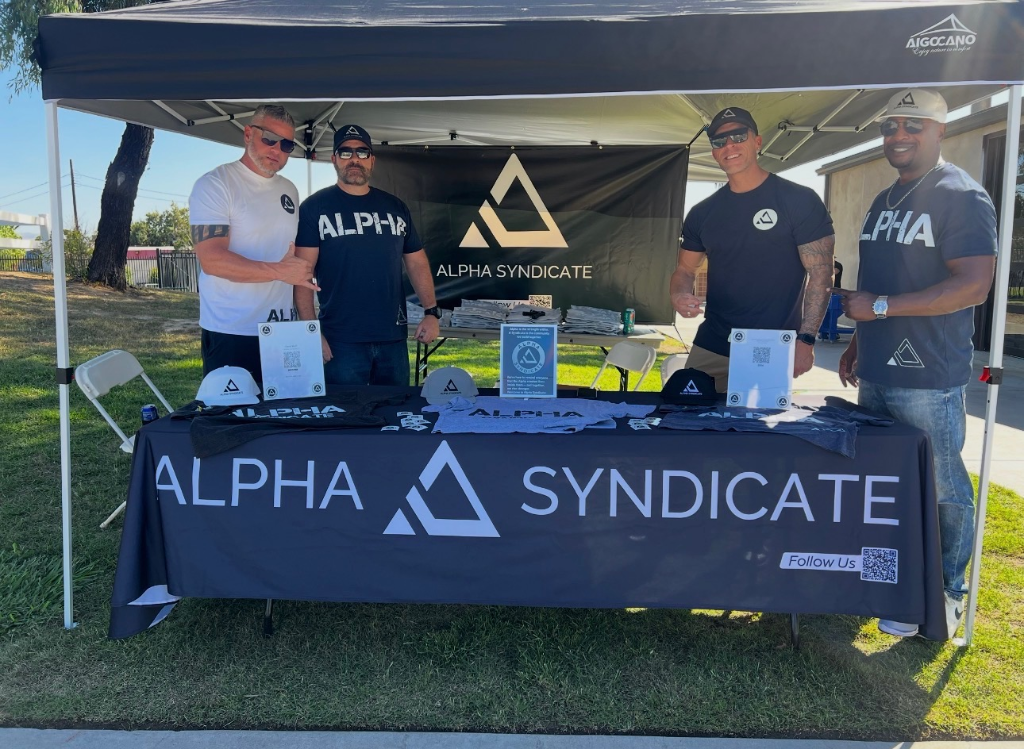 The Alpha Syndicate crew at a pop-up event
