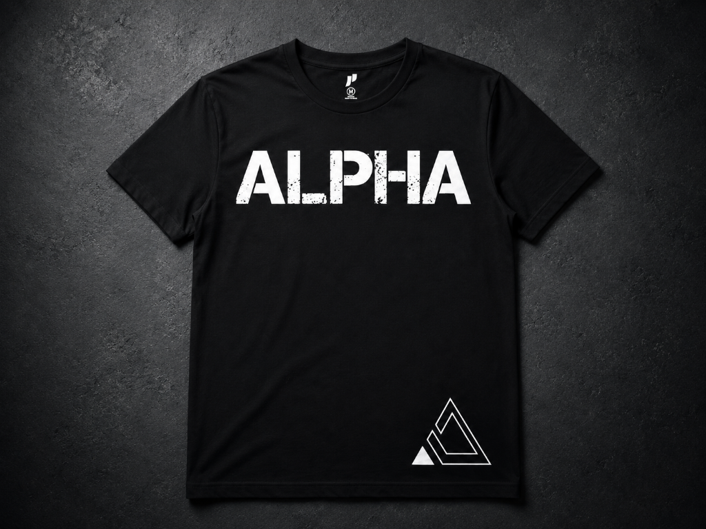 Alpha Crest Tee — Black