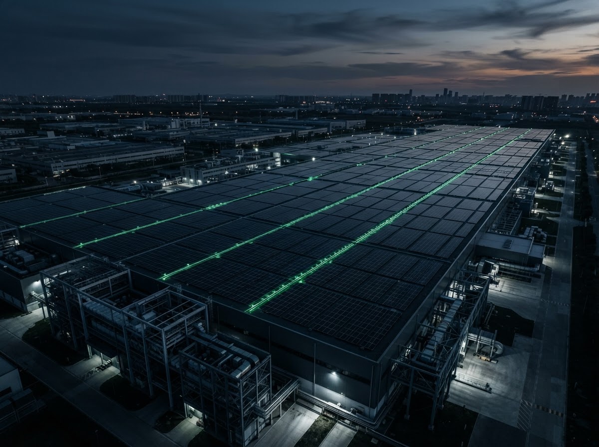 Planta solar industrial a gran escala