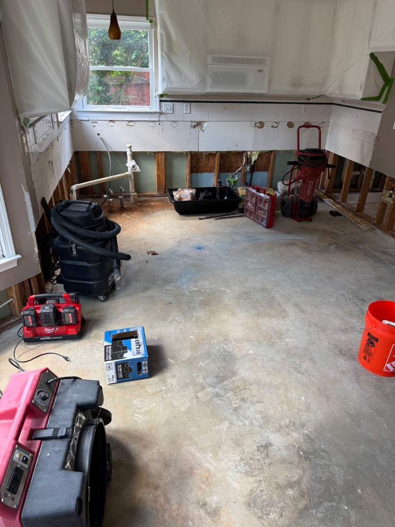 Work area contained and prepped