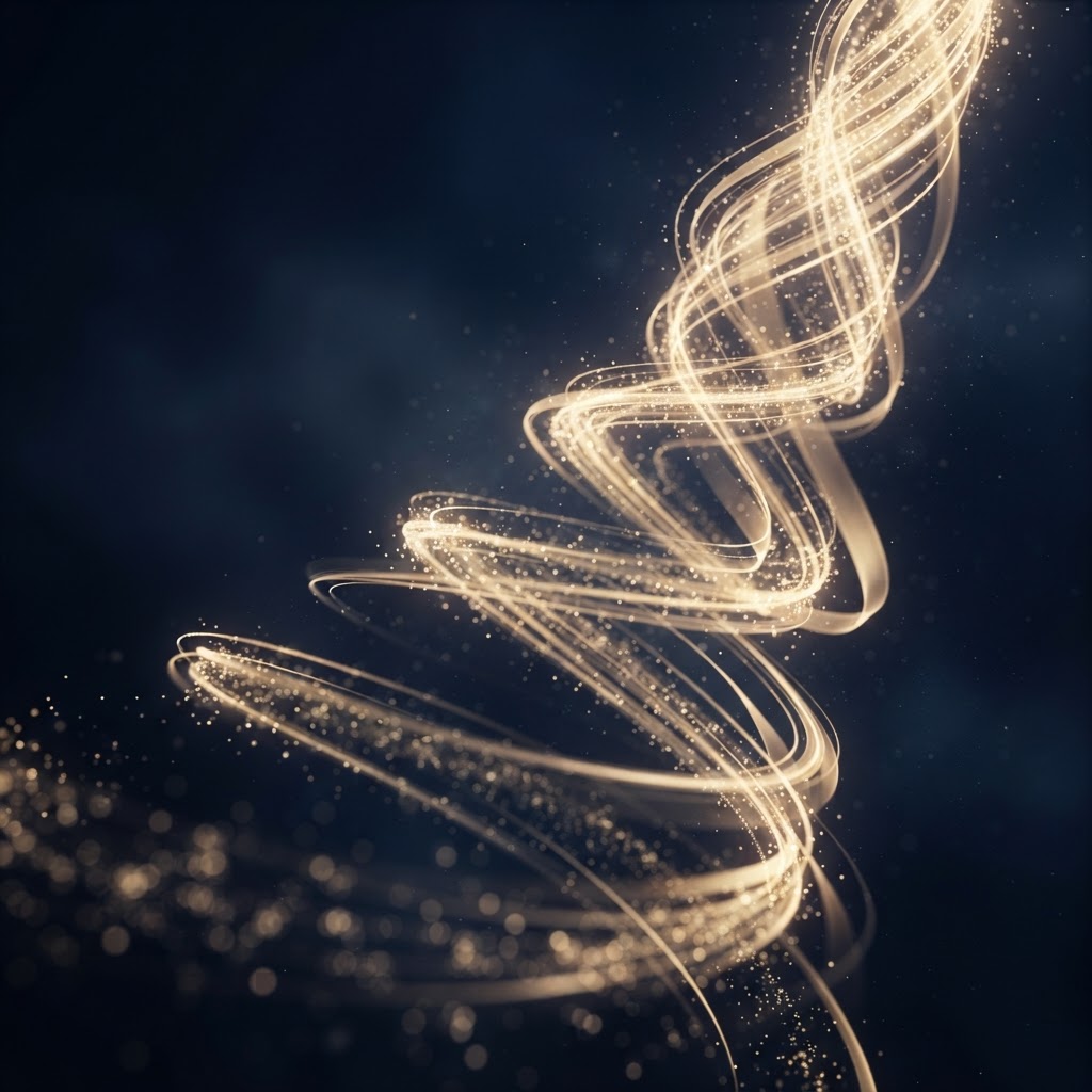 Abstract data visualization of time and velocity