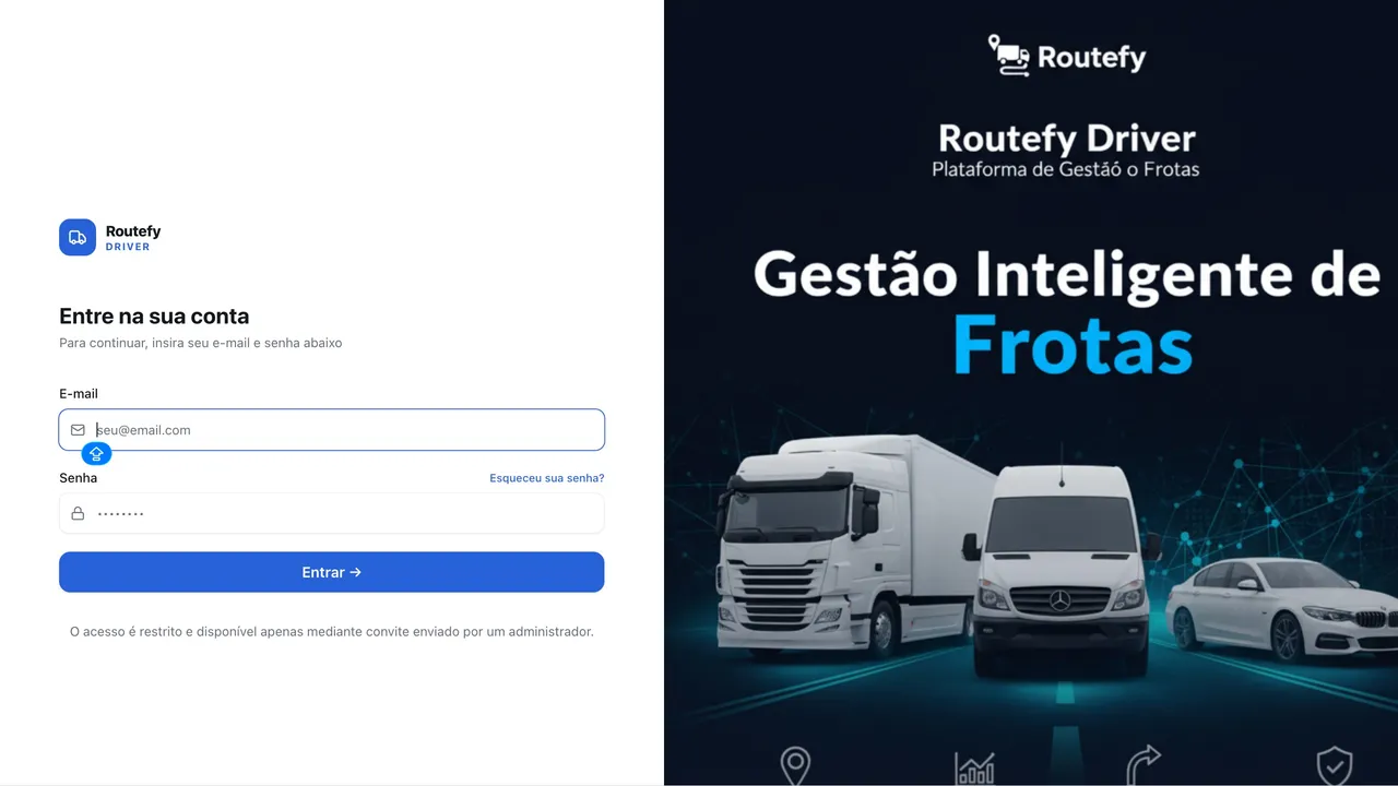 Gestão de frotas e Motoristas template preview