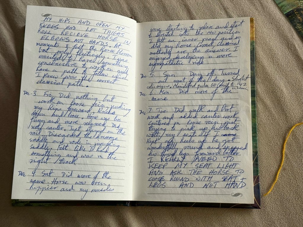 Greystone Diary - December: Training Notes