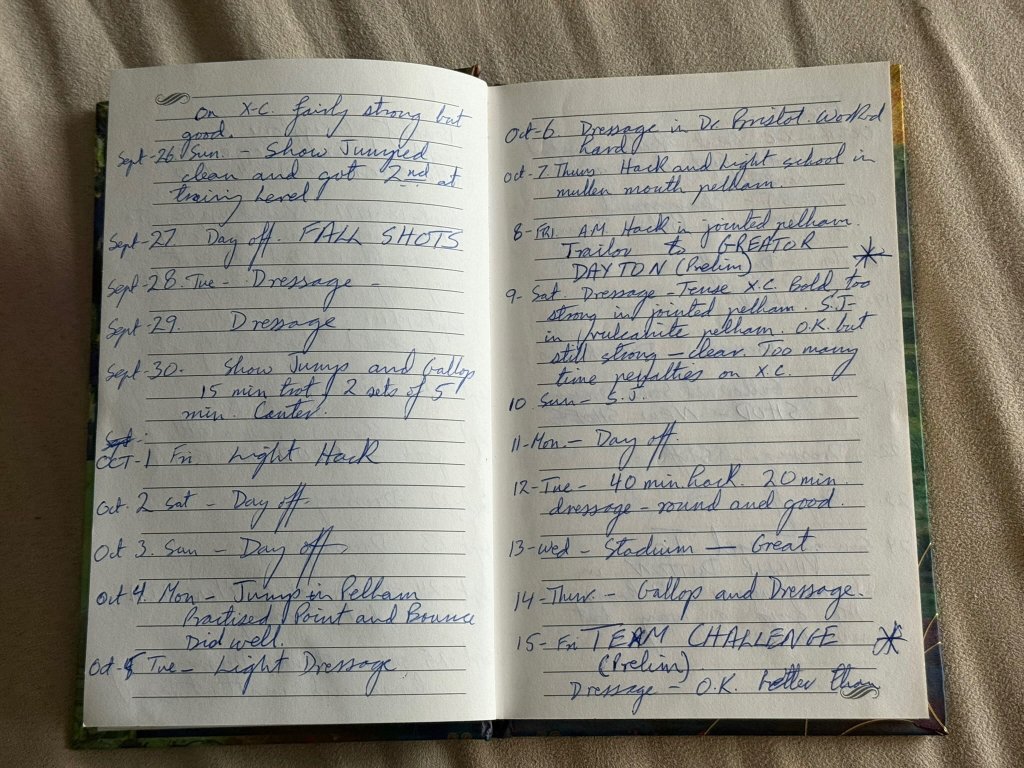 Greystone Diary - Late September to October 1999