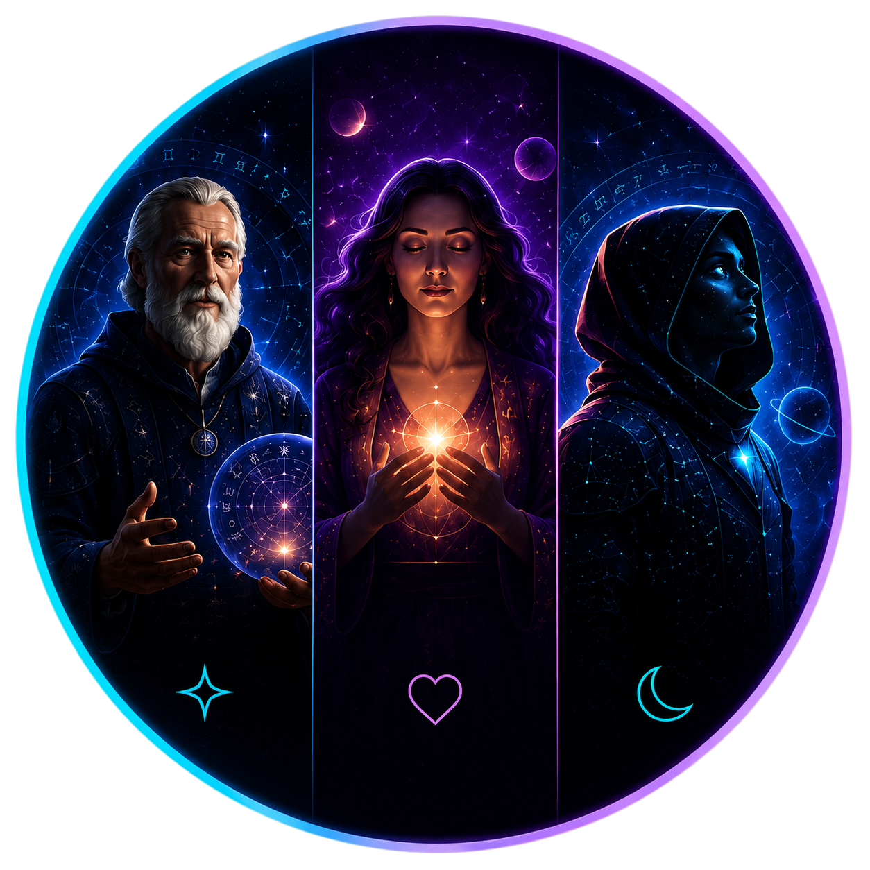 AstroOS AI Guides — Wise Guide, Higher Self, Cosmic Guide