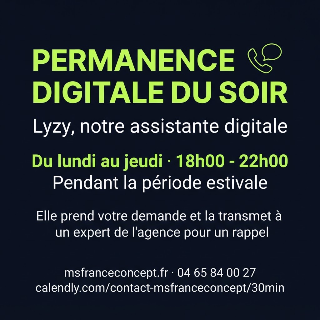 Permanence digitale du soir avec Lyzy — Ms France Concept