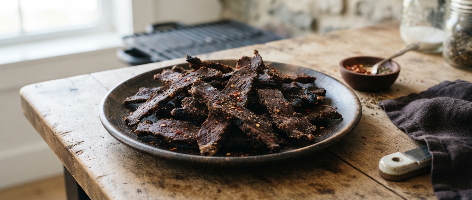 Smoked Spicy Venison Jerky
