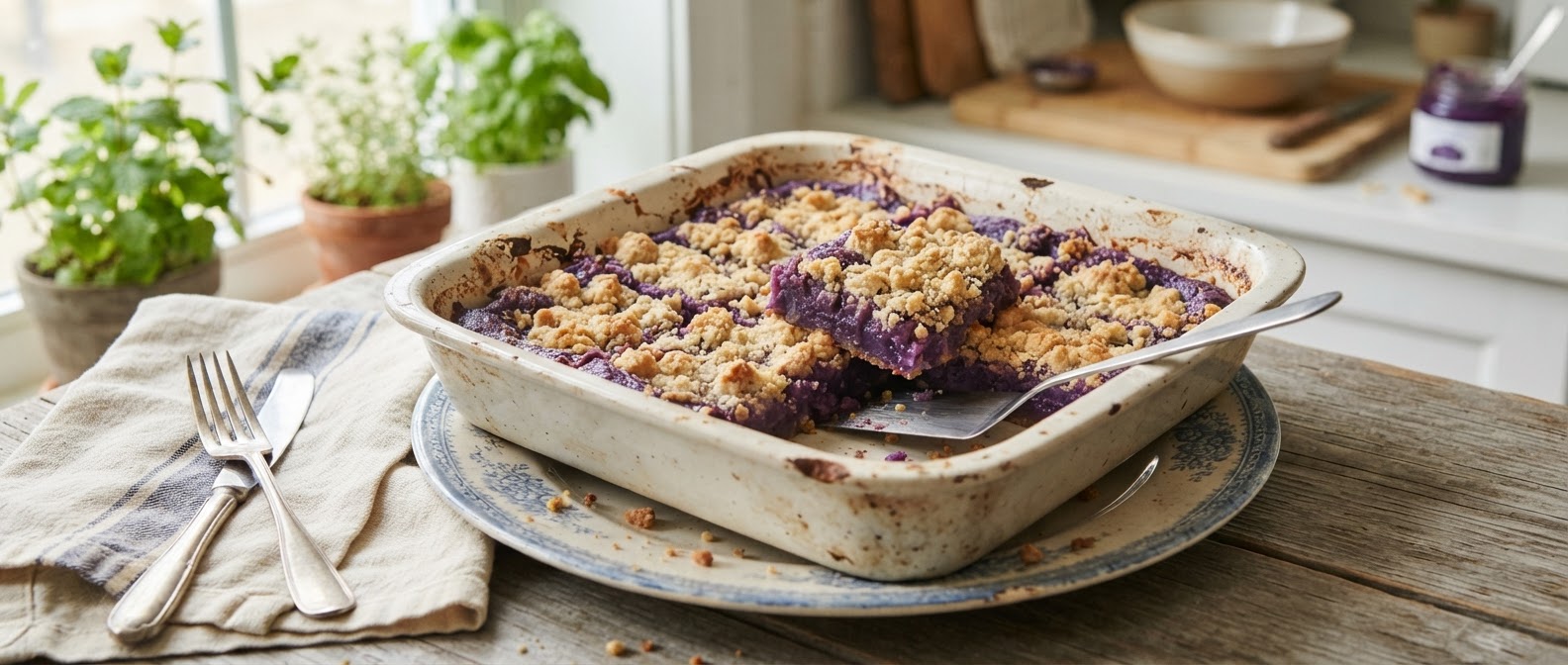 Ube Mochi Crumble