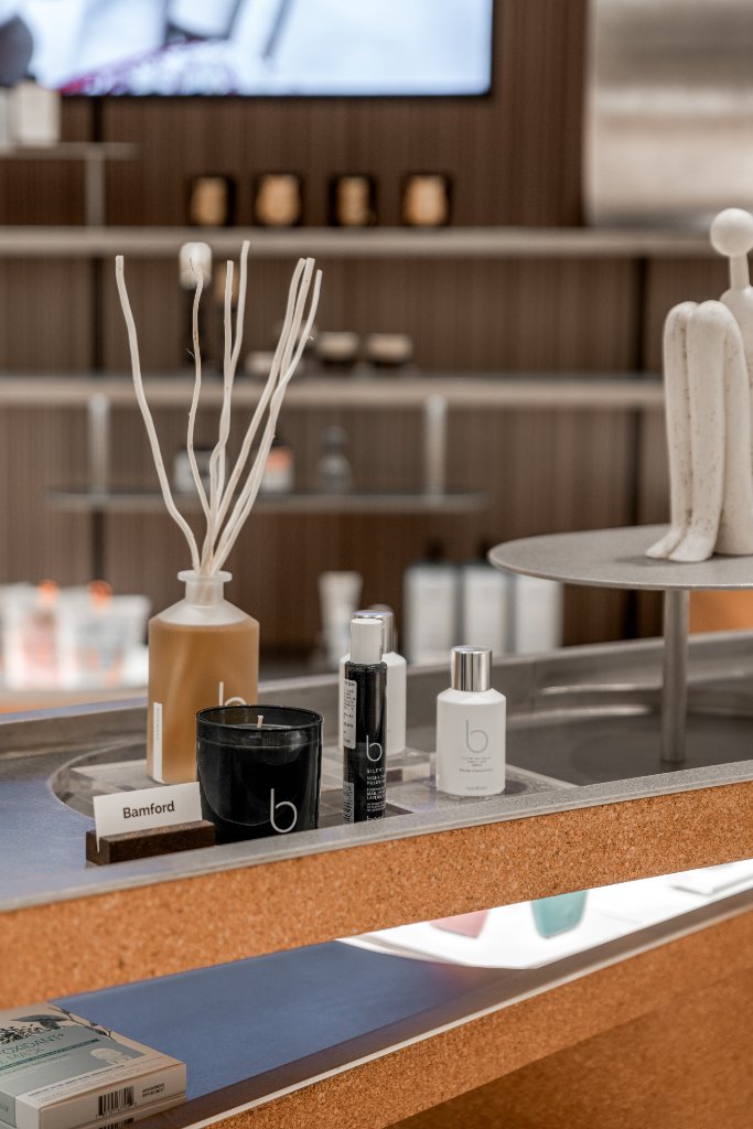 Bamford home fragrance and body care on display