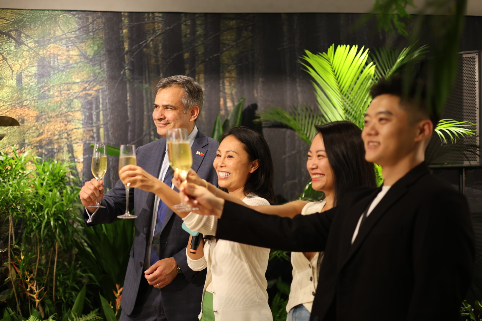 A toast marking the opening of The Beauty Edit at Zhang Yuan