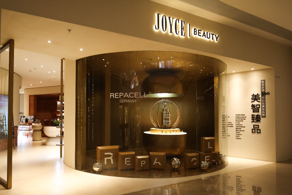 The Repacell capsule pop-up storefront at JOYCE BEAUTY