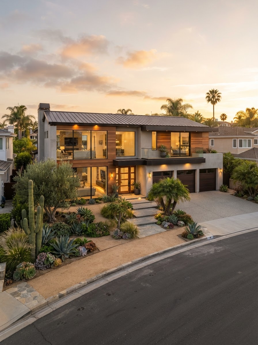 Luxury Southern California home exterior