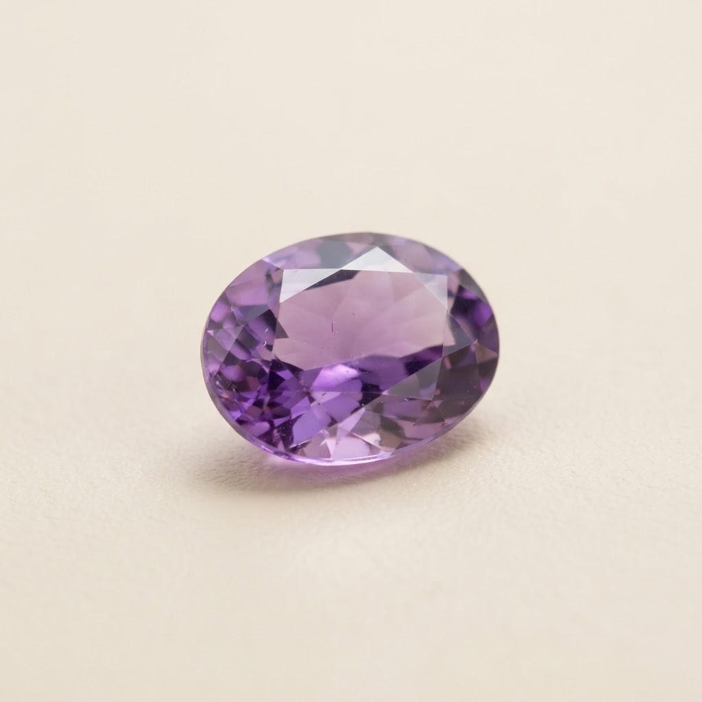 Genuine violet amethyst gemstone, February birthstone