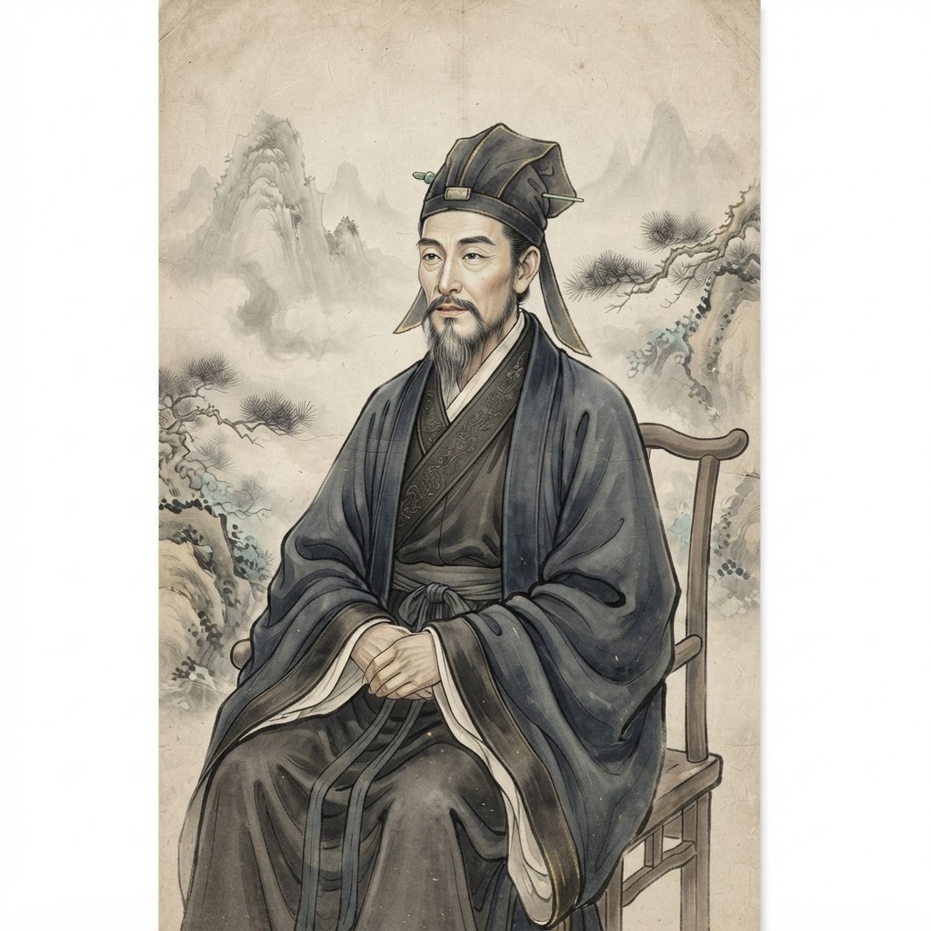 苏东坡水墨画像