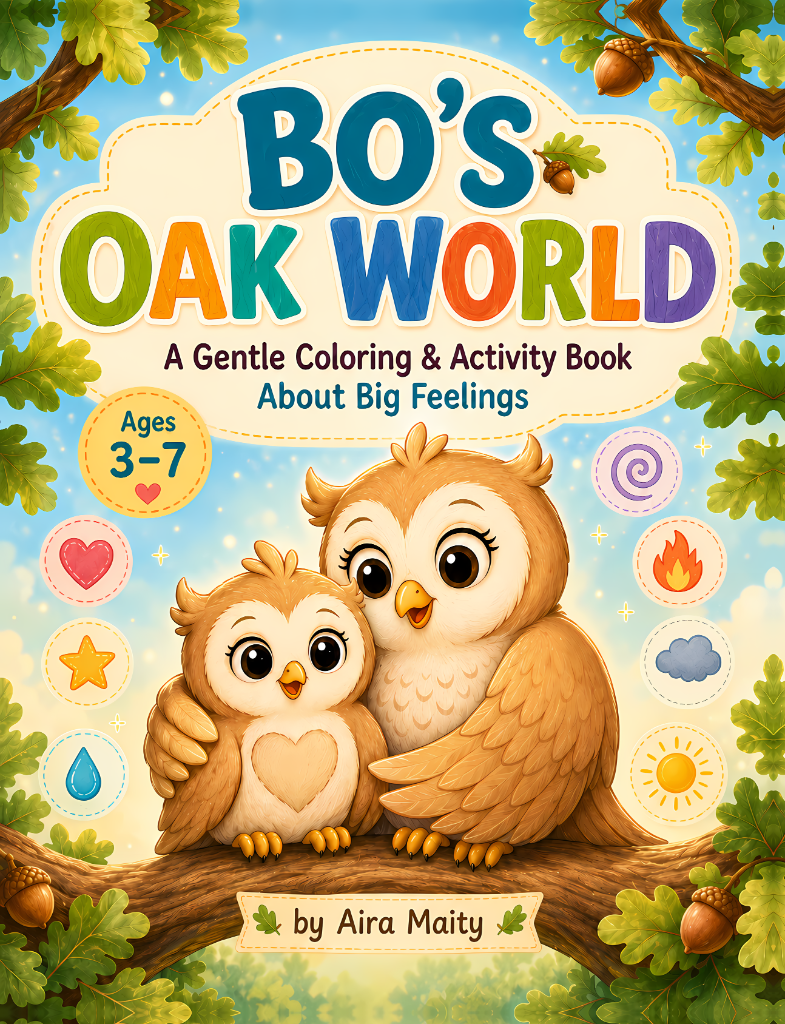Bo's Oak World coloring and activity book cover