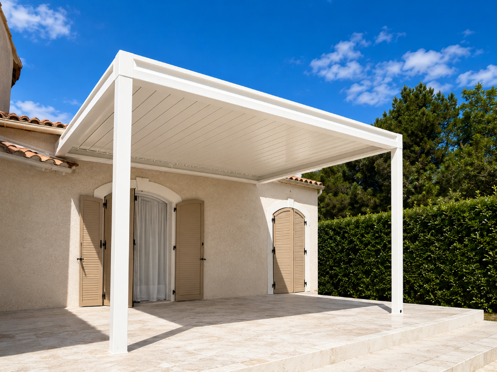 Pergola bioclimatique adossée — photo 3