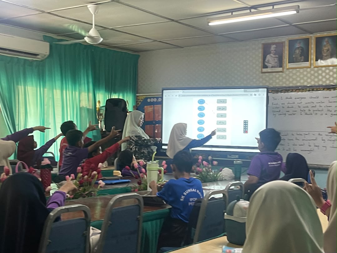 Interactive smart board installed in a Malaysian classroom